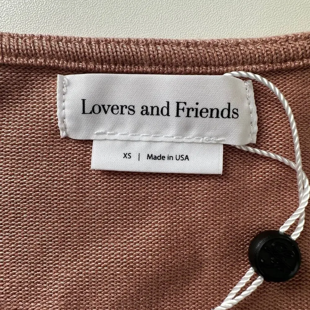 NWT Lovers + Friends Frankie Soft Knit Jumpsuit in Latte Brown Size XS